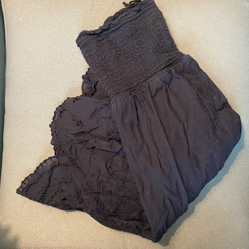 American Eagle Strapless Dress with eyelet detail